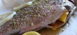 ψαρι στο φουρνο ψητο (φαγκρί)